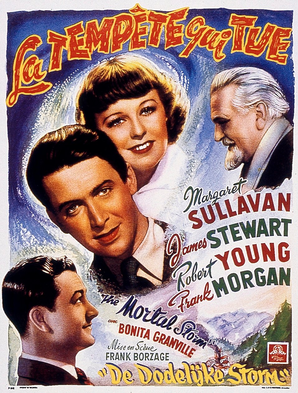 Frank Borzages Killing Tempest filmplakat med Margaret Sullavan og James stewart 1940 af Unbekannt