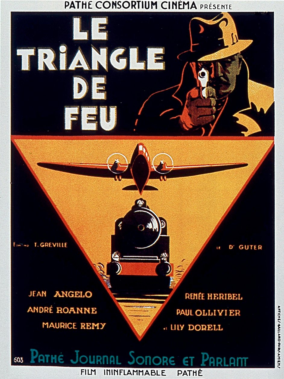 Plakat af filmen The Triangle of Fire af Edmond Greville med Jean Angelo 1932 af Unbekannt