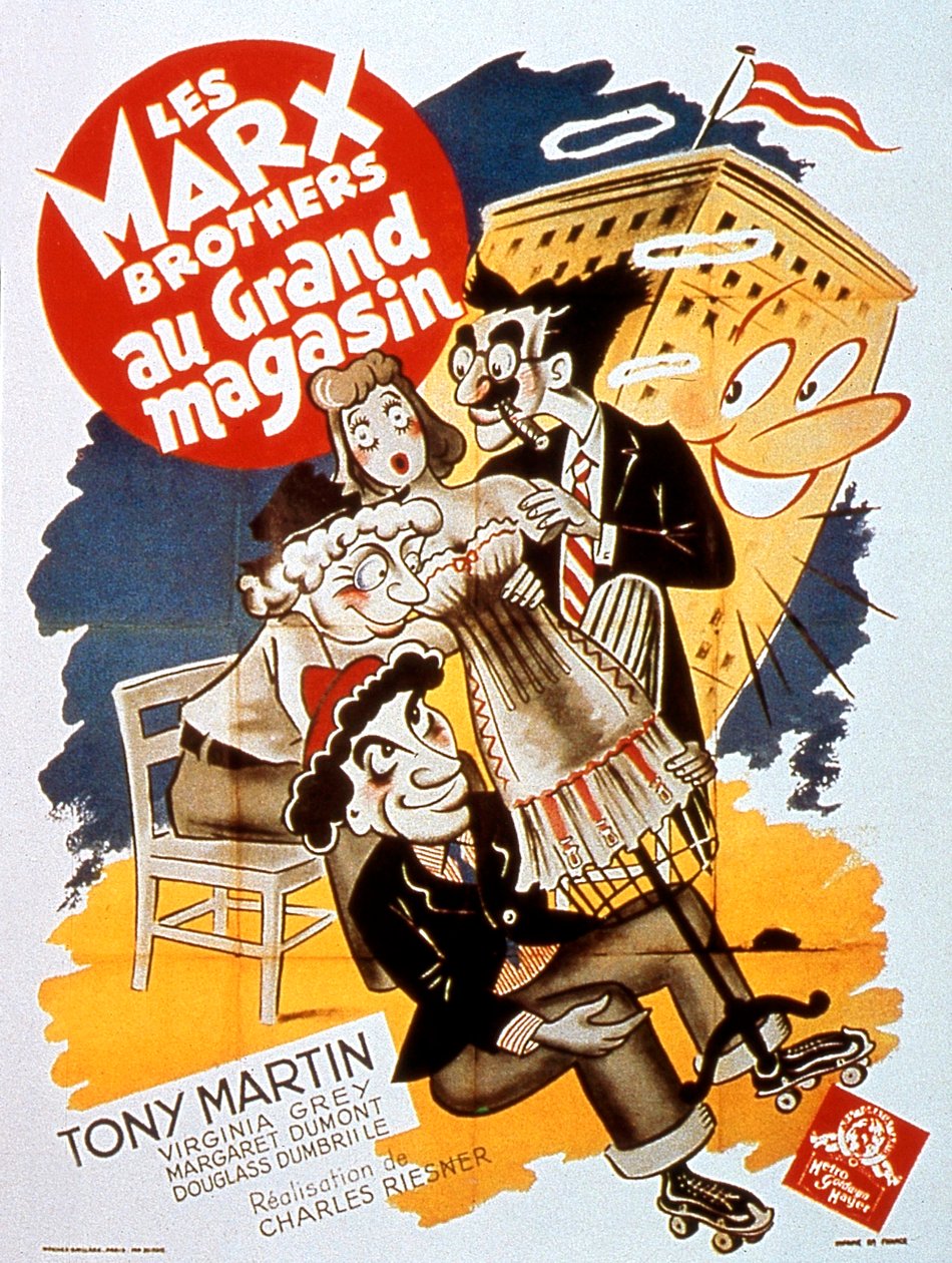 Plakat af filmen Brødrene Marx i Charles Reisners stormagasin med Tony Martin 1941 af Unbekannt