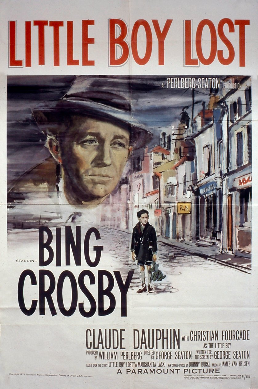 Plakat af filmen "Little Boy Lost" af GeorgeSeaton med Bing Crosby og Claude Dauphin 1953 af Unbekannt