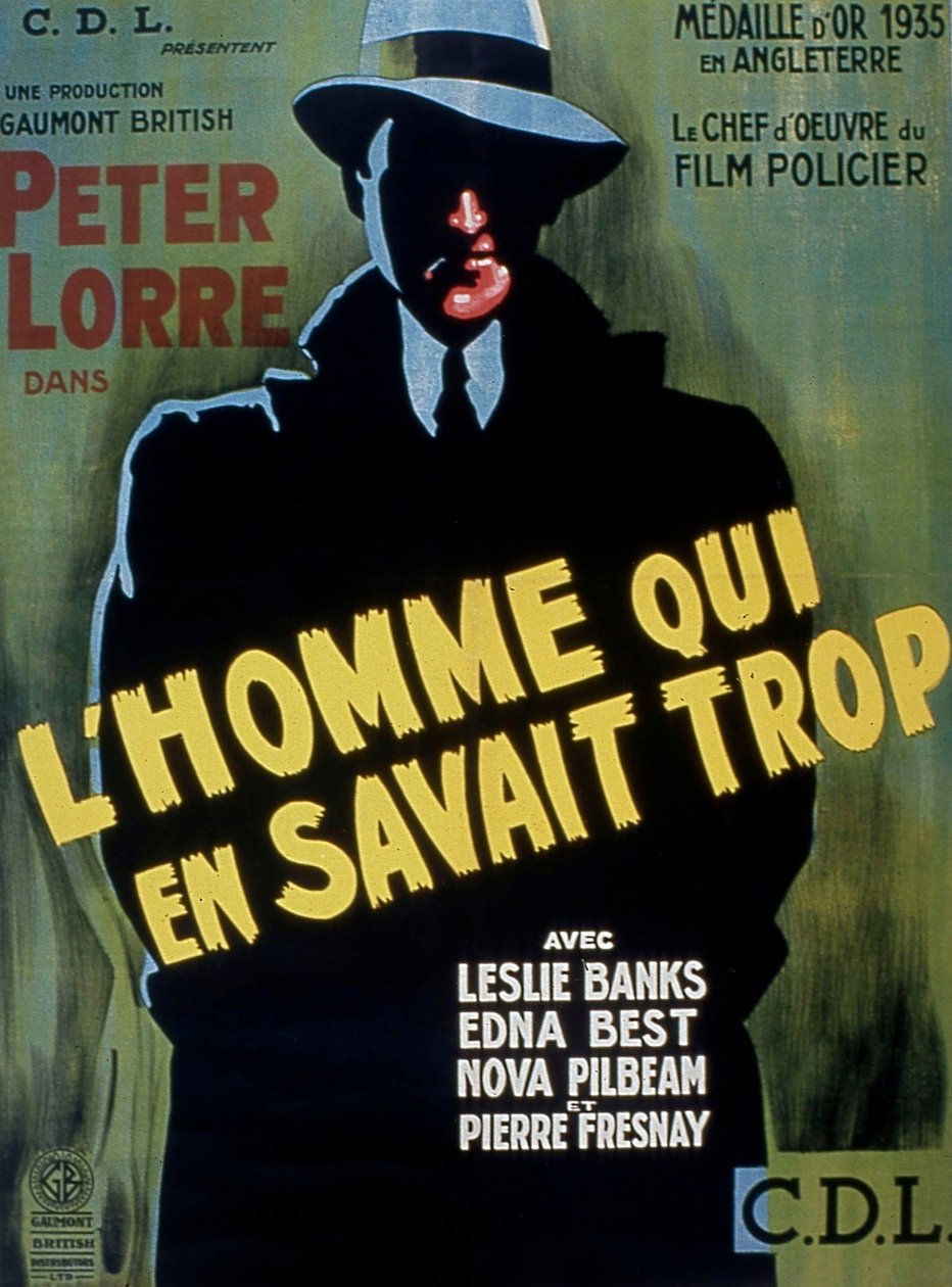 THE MAN WHO KAWAN TOO MECH filmplakat instrueret af AlFredhitchCock med Peter Lorre 1934 af Unbekannt