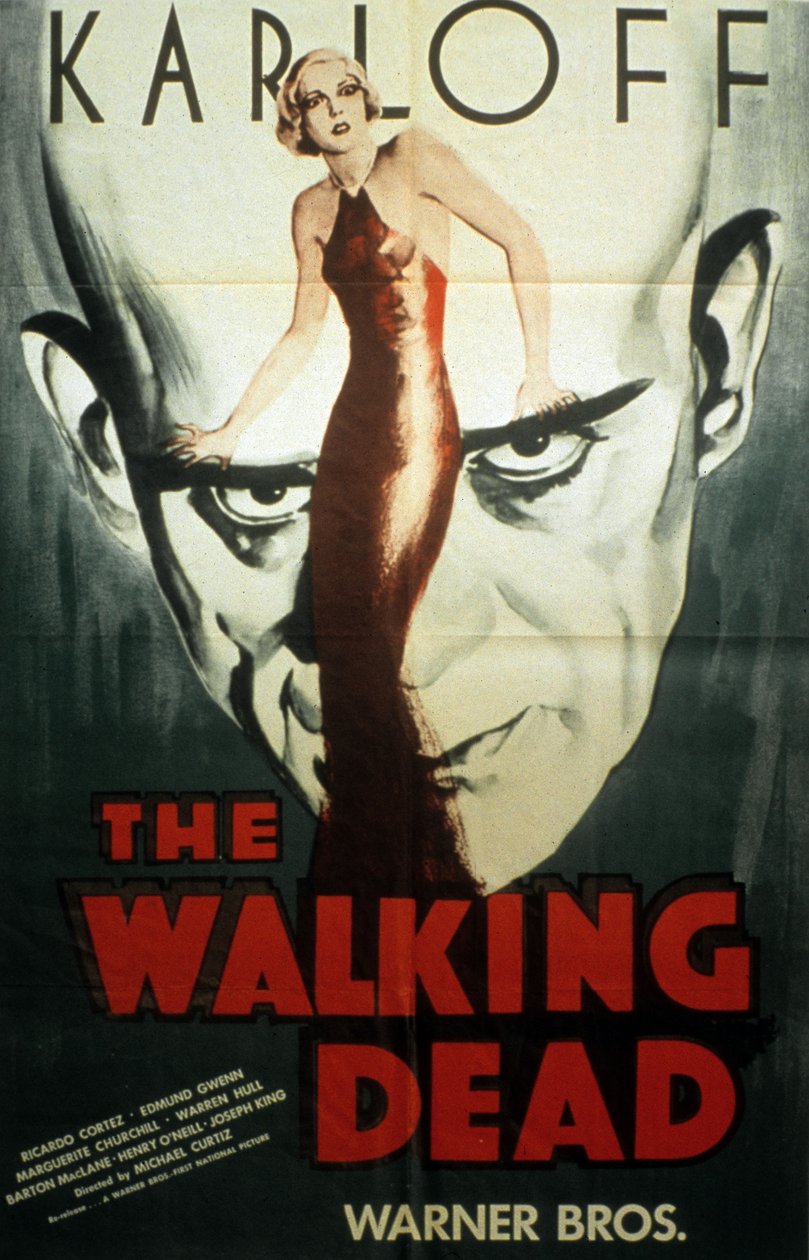 Plakat af filmen The Walking Dead af Michael Curtiz med Boris Karloff 1936 af Unbekannt