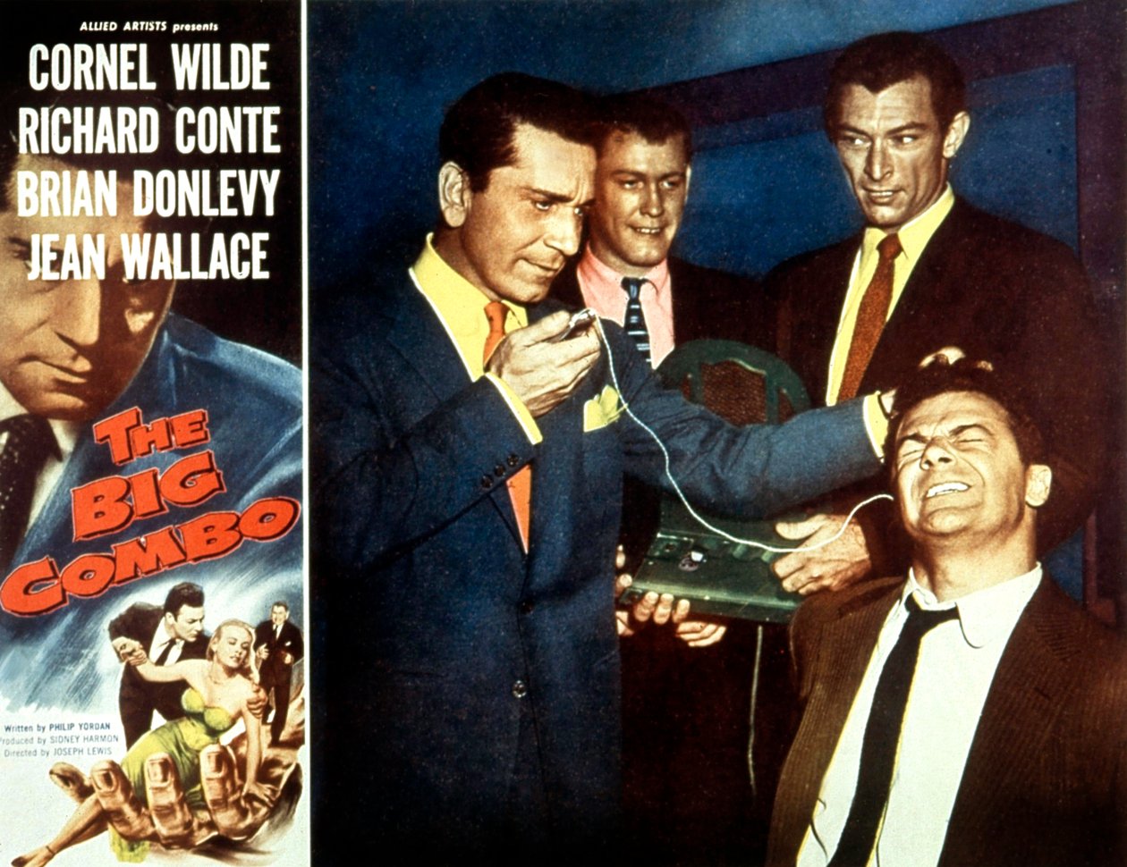 Plakat af filmen "The big Combo" af Josephlewis med Cornel Wilde, Richard Conte, Brian Donlevy og Jean Wallace 1955 af Unbekannt