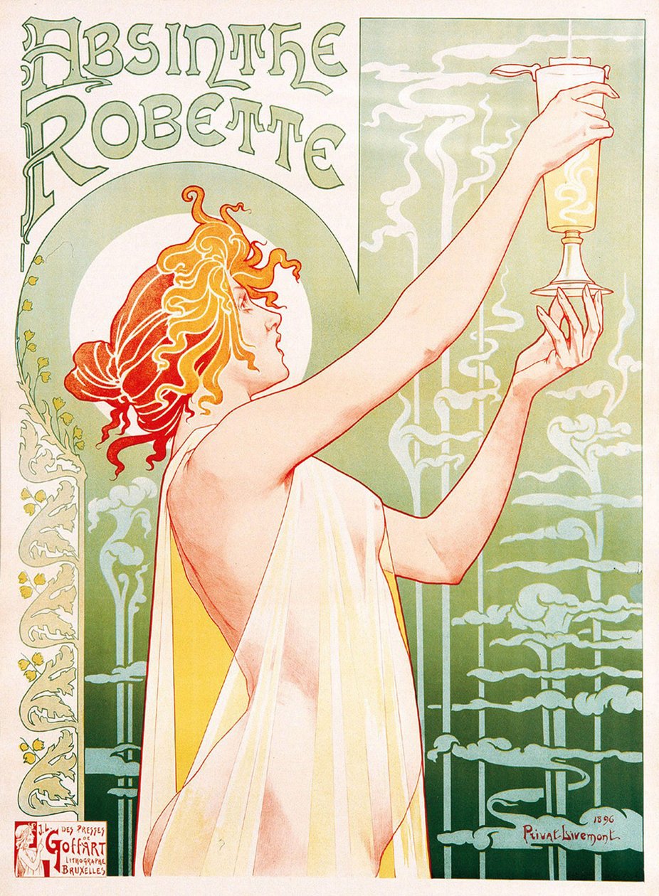 Reklameplakat for Absinthe Robette af Unbekannter Künstler