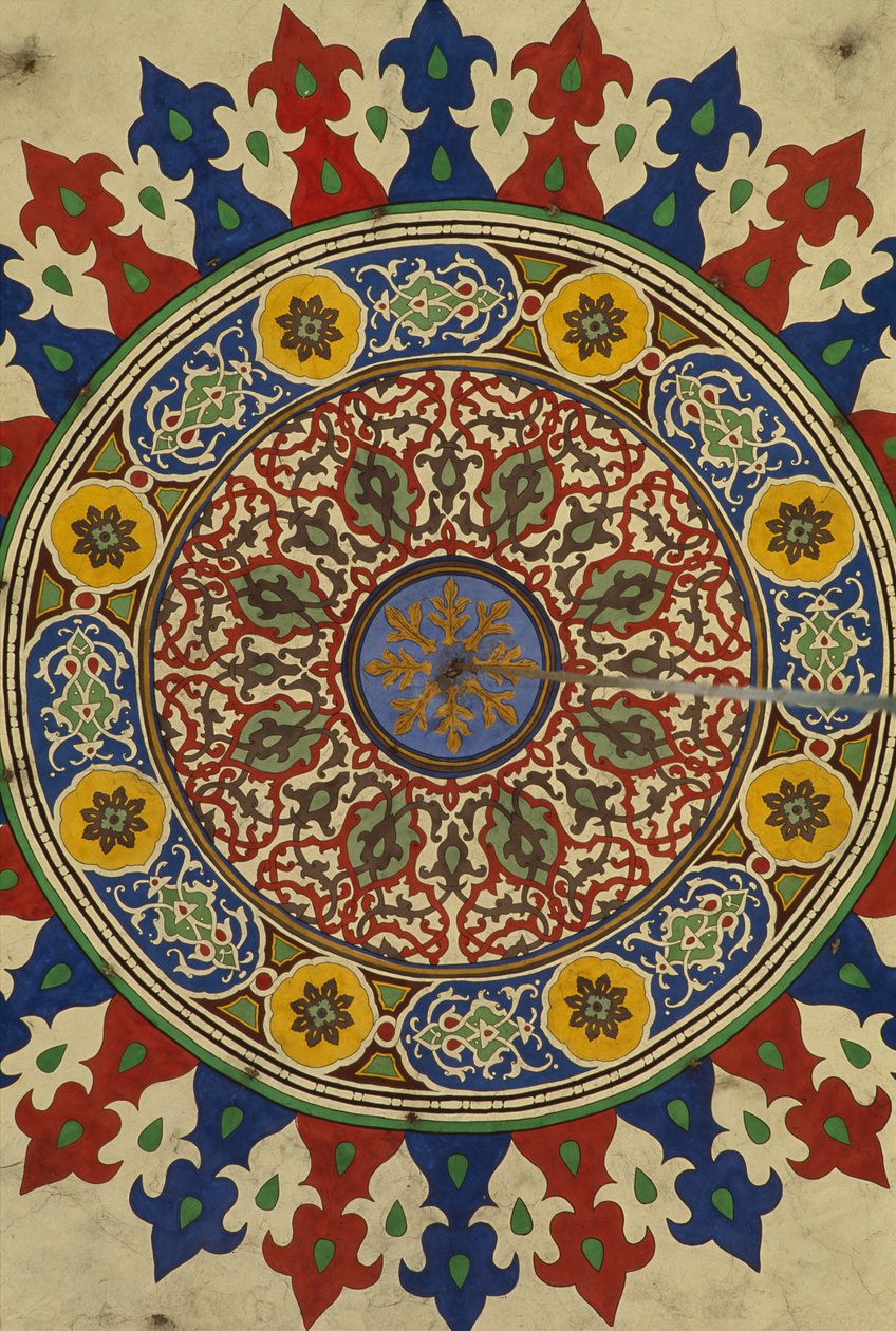 Al-Adiliyah madrasa, kuppel, dekoration (foto) af Hippolyte Lalaise Devéria