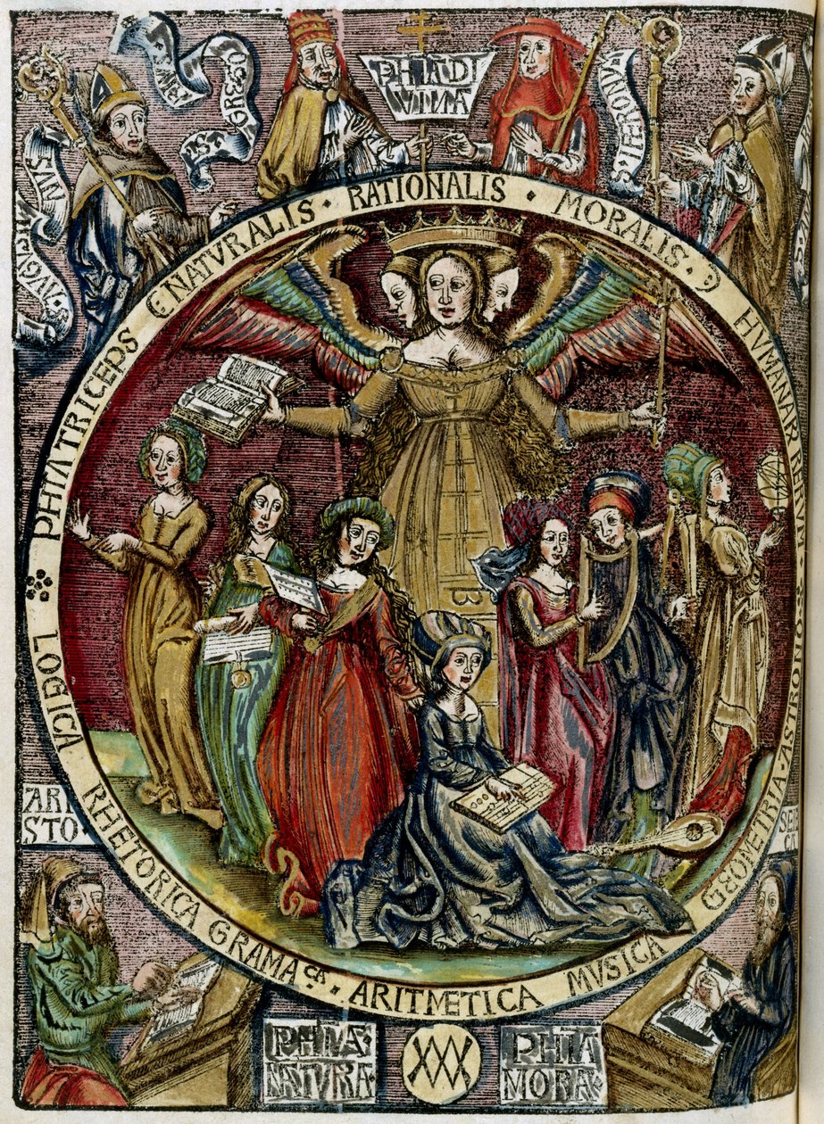 Allegori af filosofi, kunst og videnskab af Unbekannt