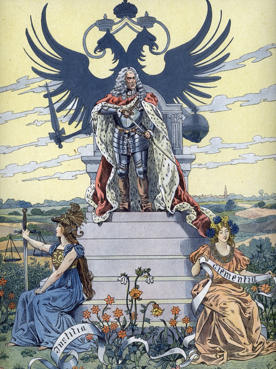Allegori over "Gott erhalte Franz den Kaiser" (Gud bevare kejseren), omkring 1900 (Illustration) af Unbekannter Künstler