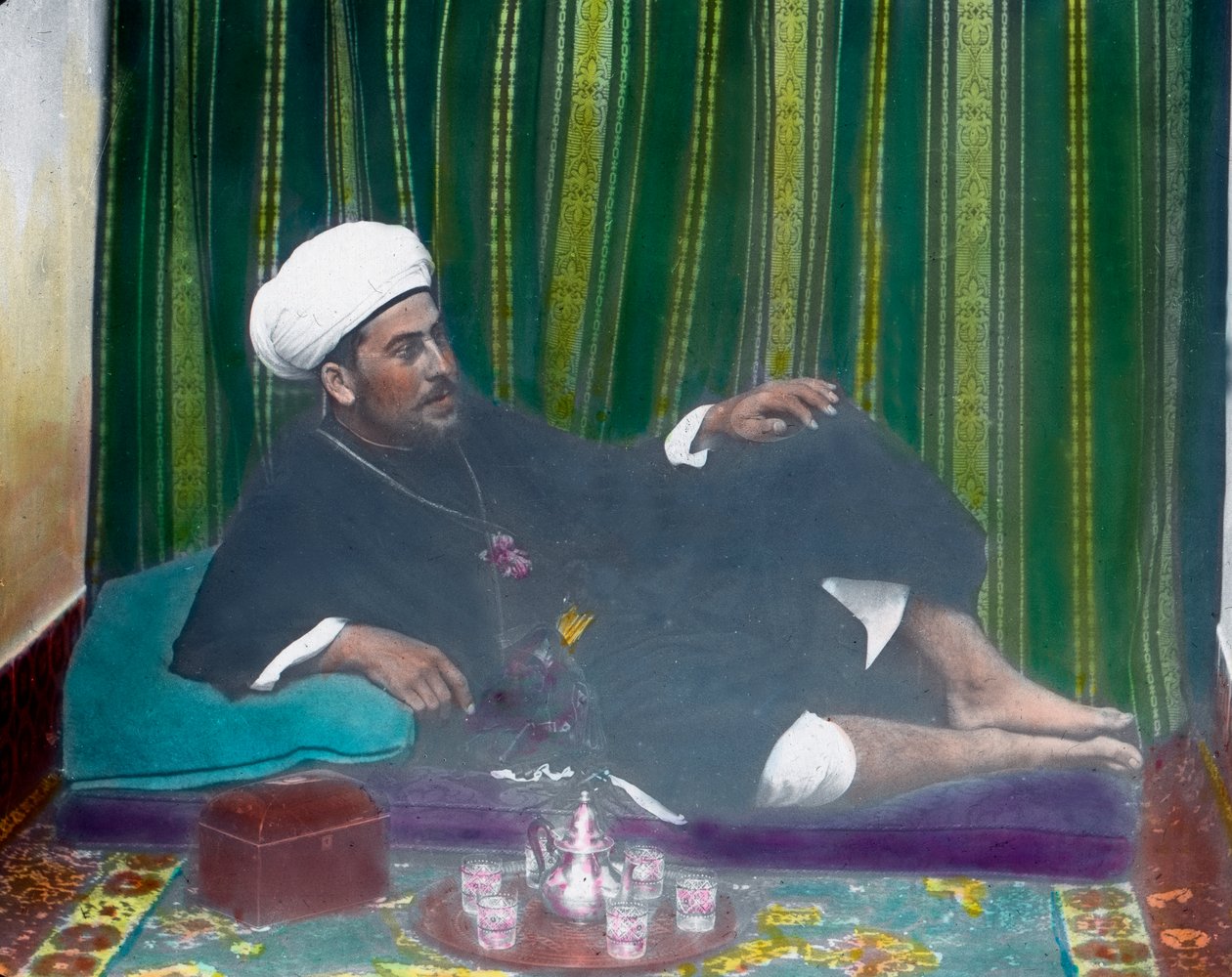 Araber drikker te af Unbekannter Künstler