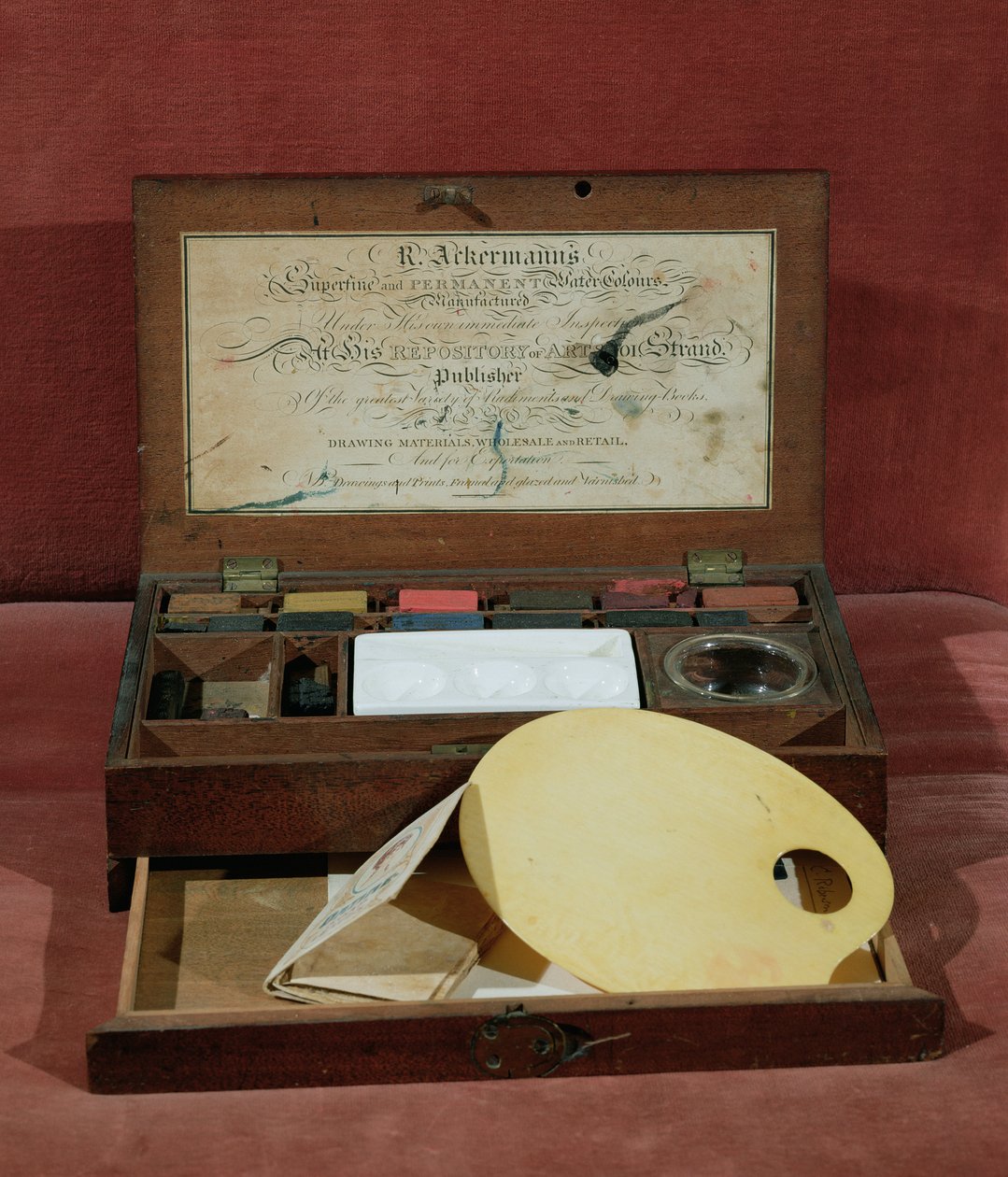 Kunstnerens akvarel-malerkasse lavet af R. Ackermann, ca. 1820 (foto) af Unbekannt