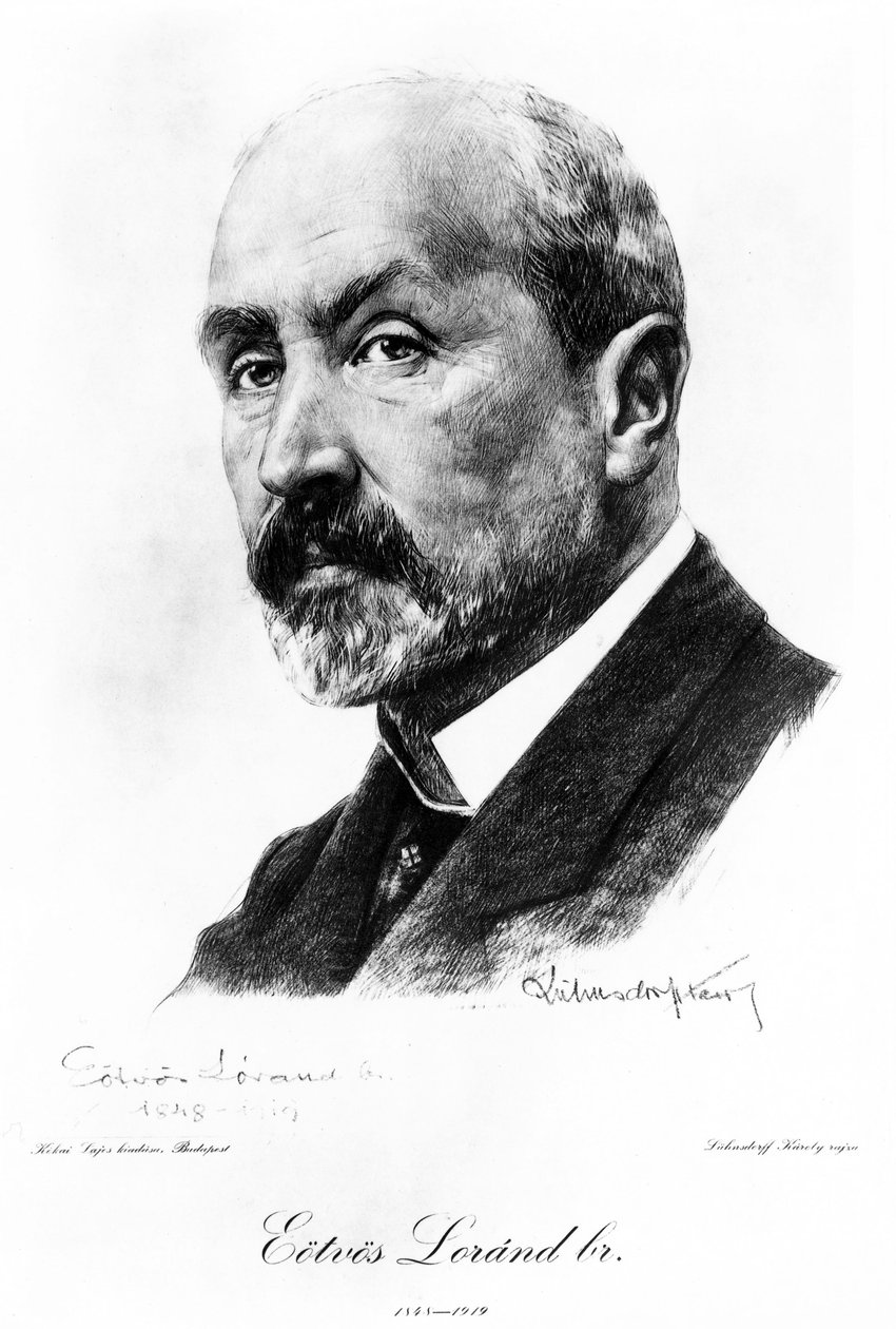 Baron Lorand Von Eotvos, ungarsk fysiker, ca. 1900 af Unbekannt