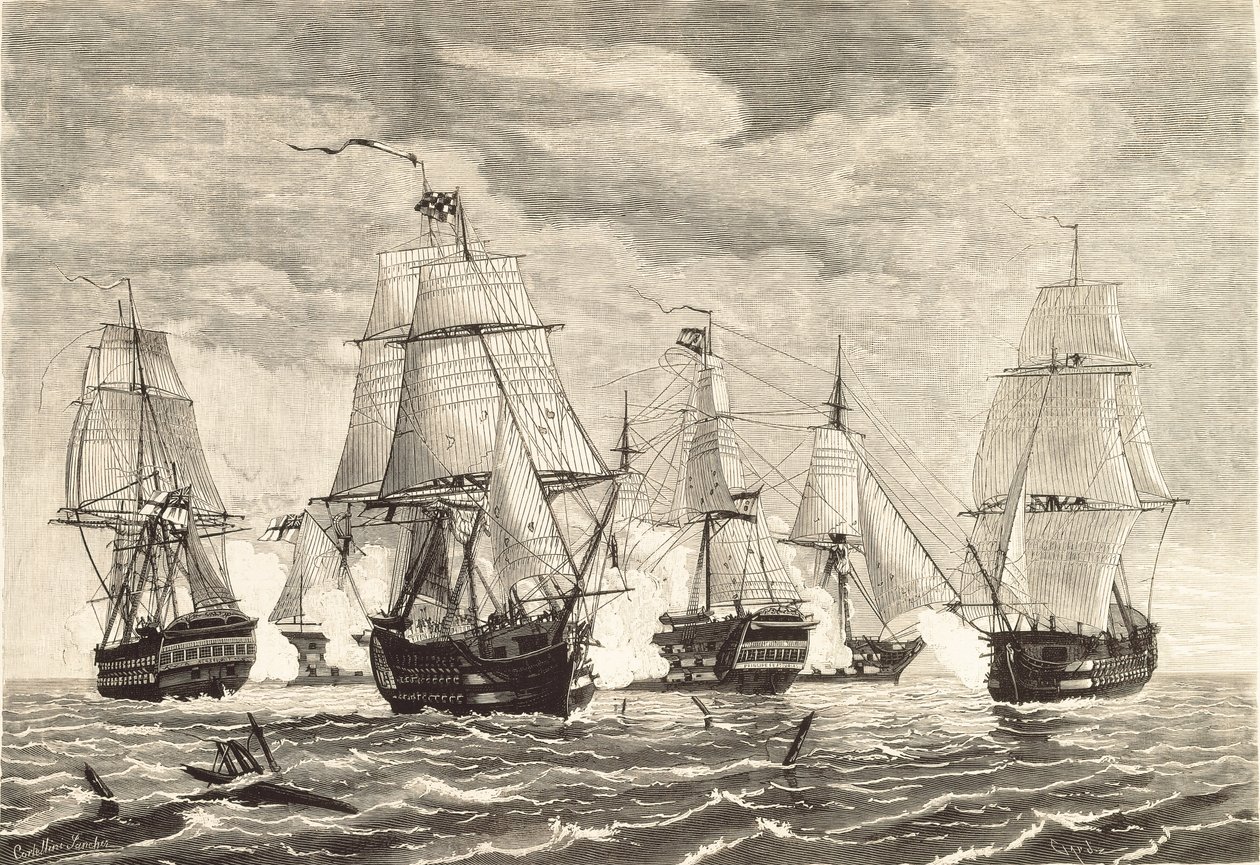Slaget ved Trafalgar (21. oktober af Unbekannter Künstler