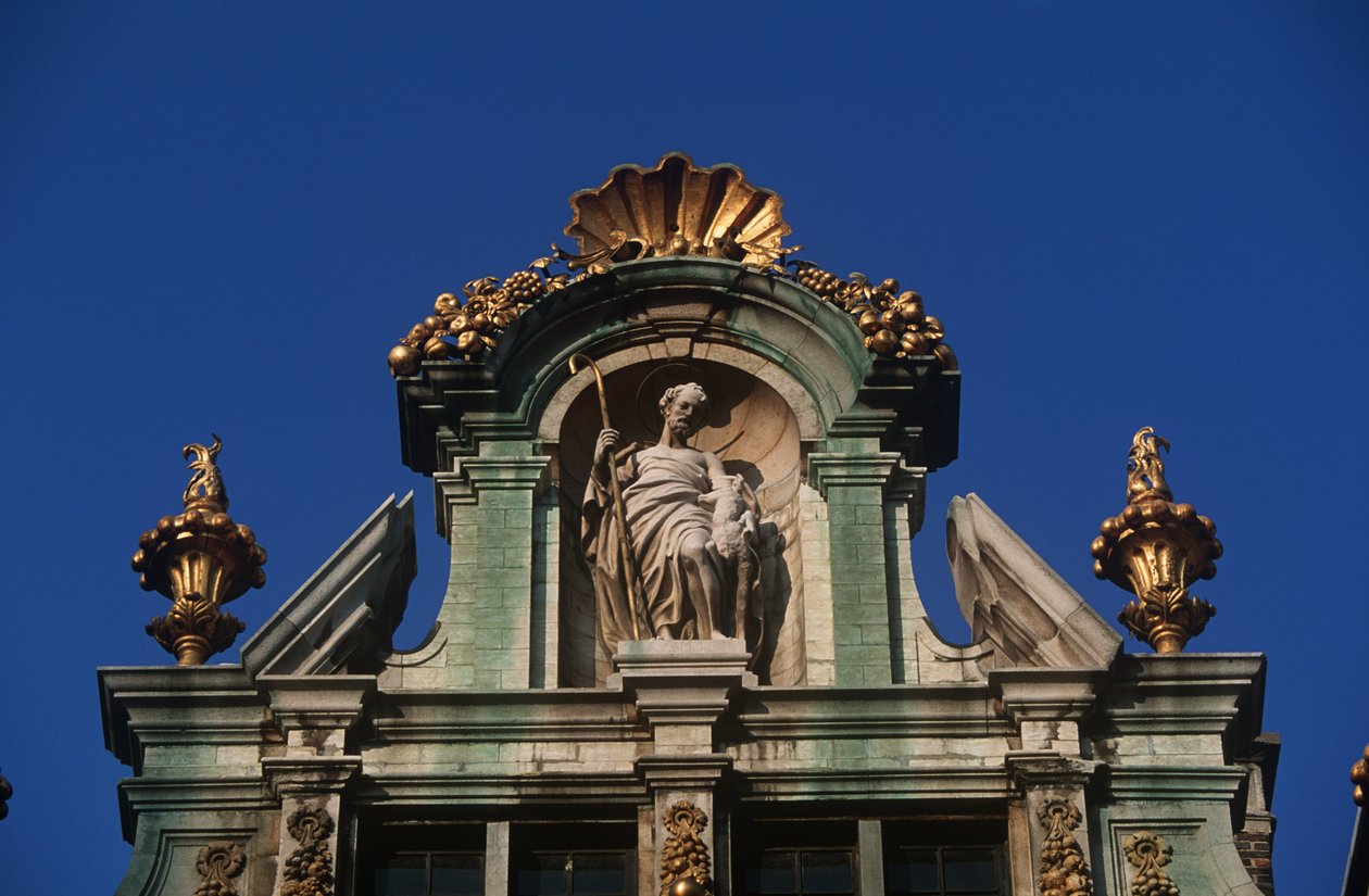 Belgien, Bruxelles, Grand Place, arkitektoniske detaljer af Benjamin Baud