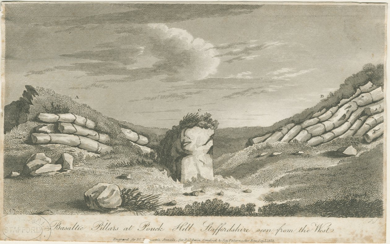 Bescot - Basaltiske søjler: gravering, og [c 1818] af Unbekannt