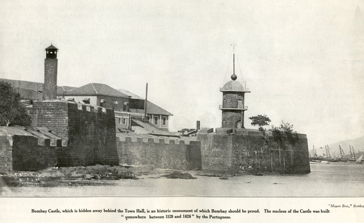 Bombay Castle historisk monument, ca. 1900