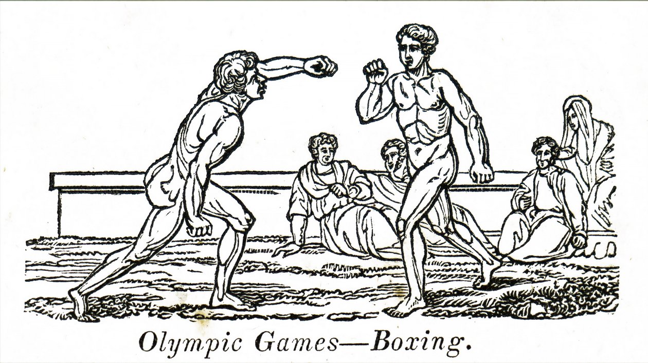 Boksere i gamle olympiske lege af Unbekannt