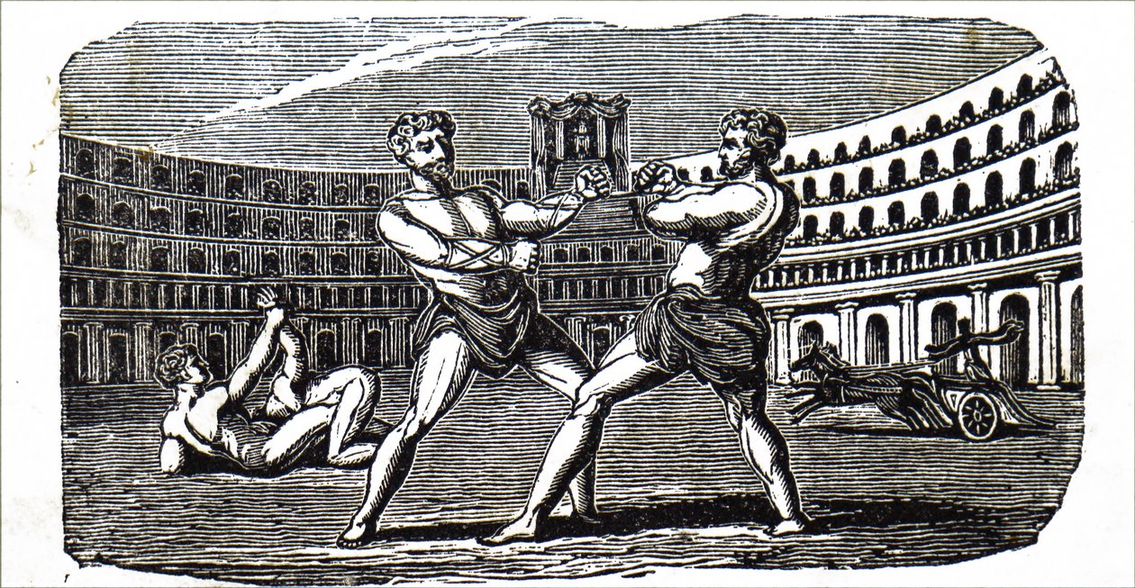 Boksere i Colosseum i det gamle Rom af Unbekannt