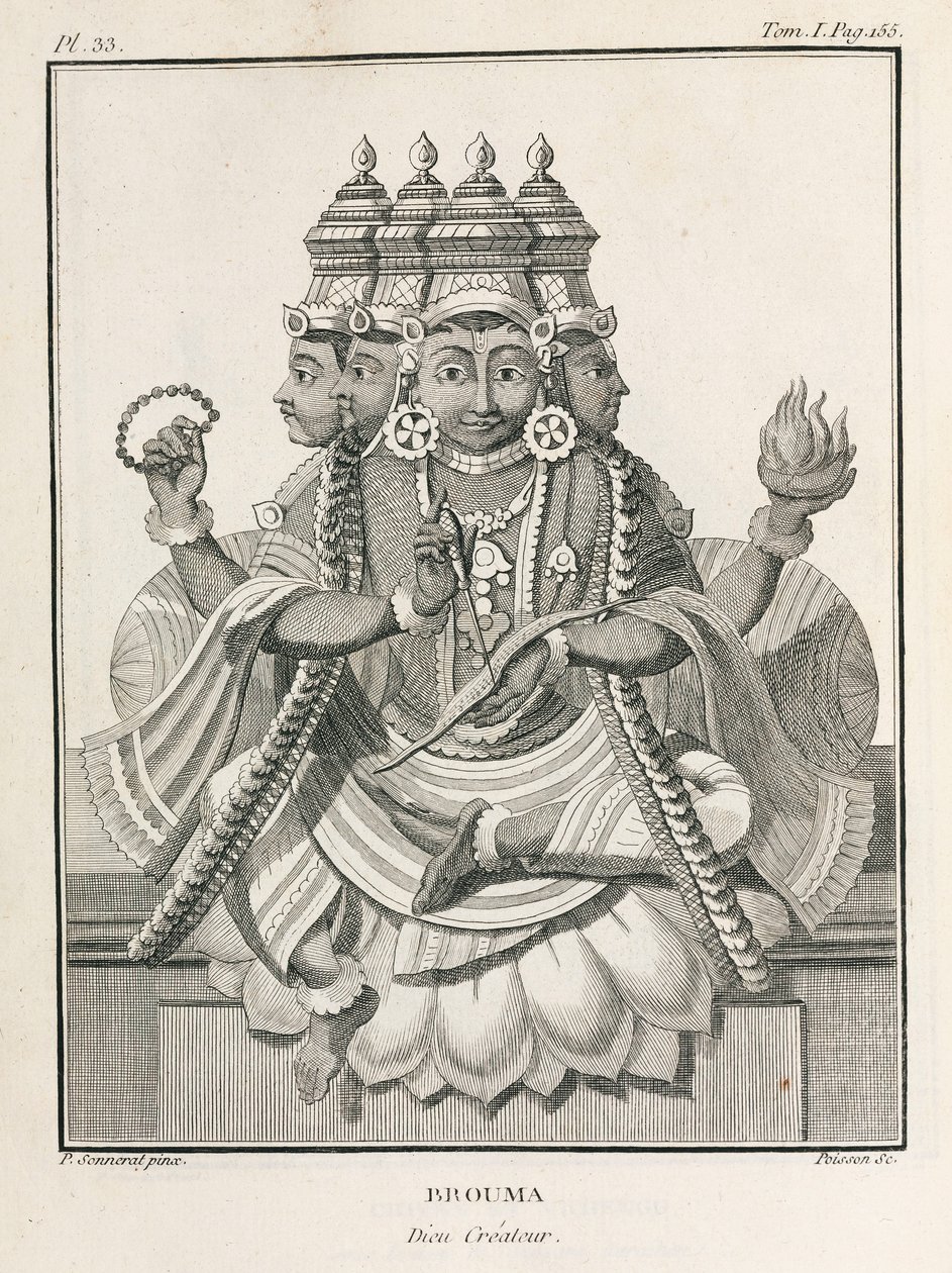 Brahma, den hinduistiske skabergud af Unbekannt