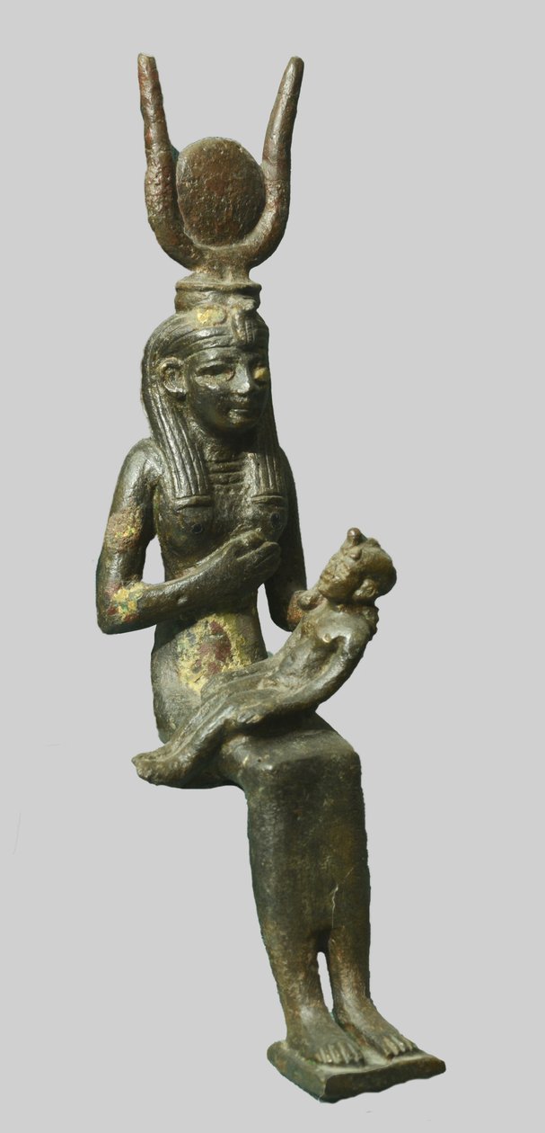 Bronzestatue af den egyptiske gudinde af Unbekannt