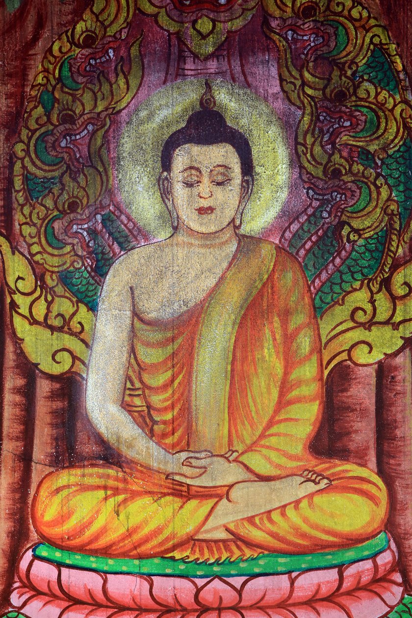 Buddha torsdag. Wat Simuong. Wat Si Muang. Vientiane. Laos, 20151030, Vientiane, Laos af Unbekannt