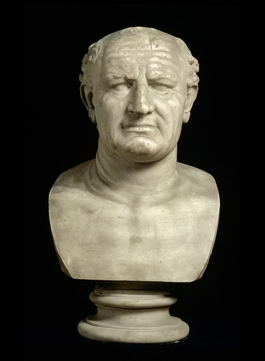 Buste af kejser Vespasianus (Titus Flavius Vespasianus) (9-79) af Unbekannt