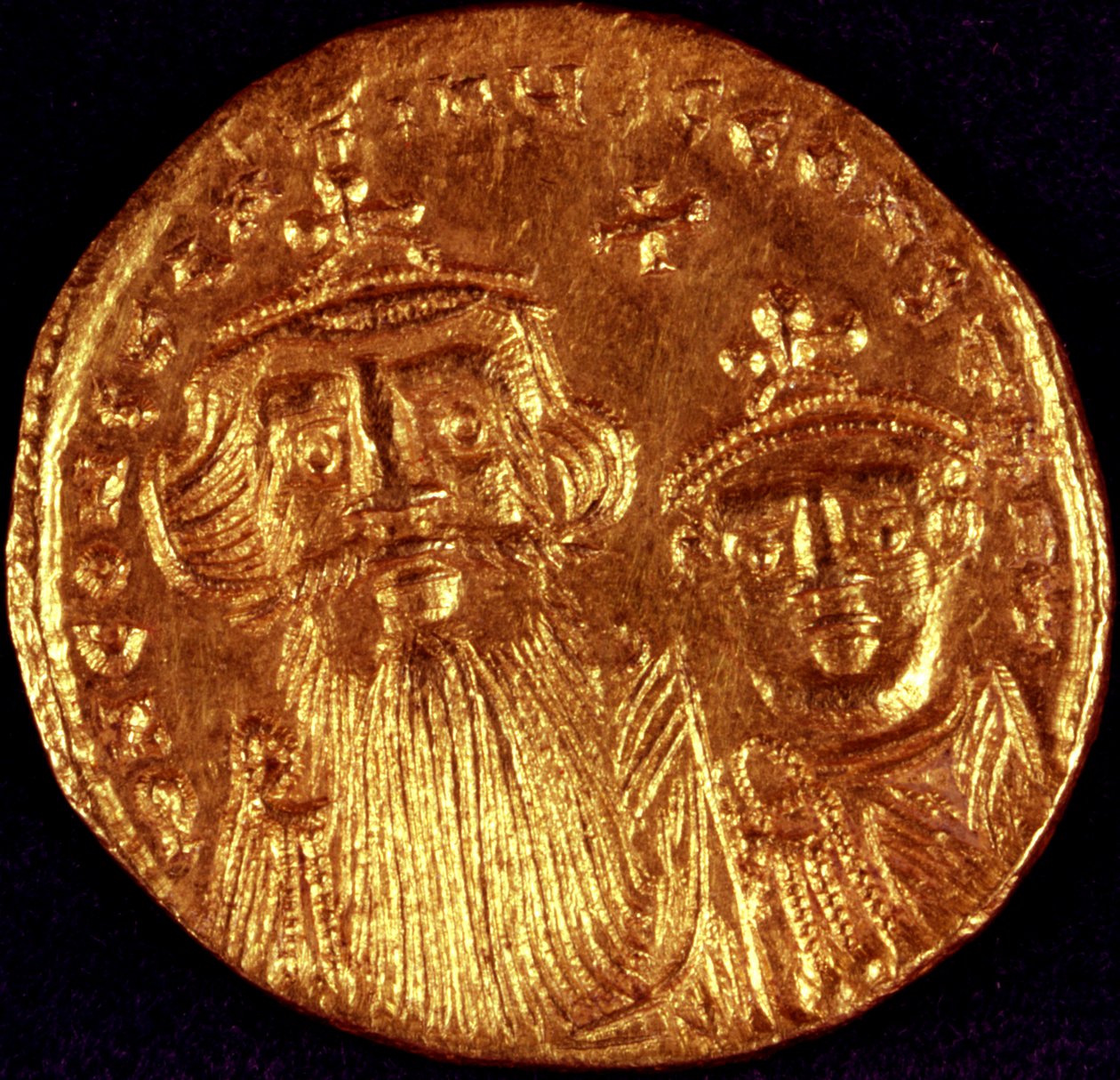 Byzantine coin with depiction of emperordani af Unbekannt