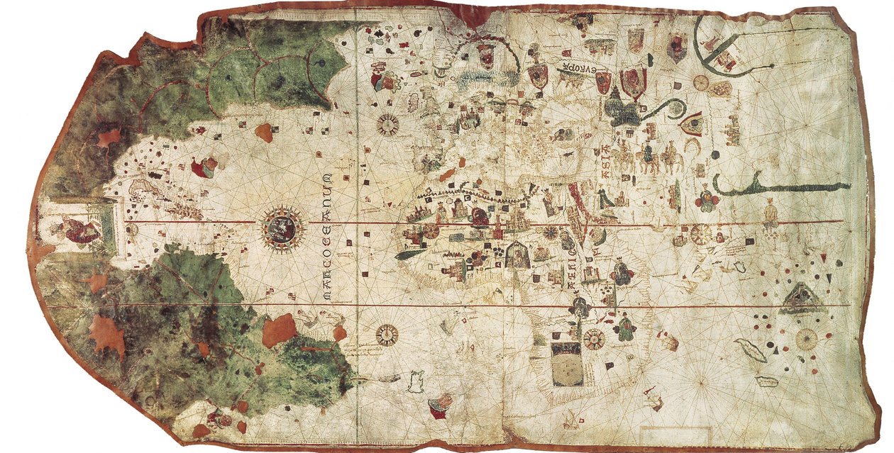 COSA, Juan de la (1460-1510). Kartograf. Kort af Juan de la Cosa (1500). SPANIEN. MADRID (SELVSTYRENDE REGION). Madrid. Marinemuseum af Unbekannter Künstler