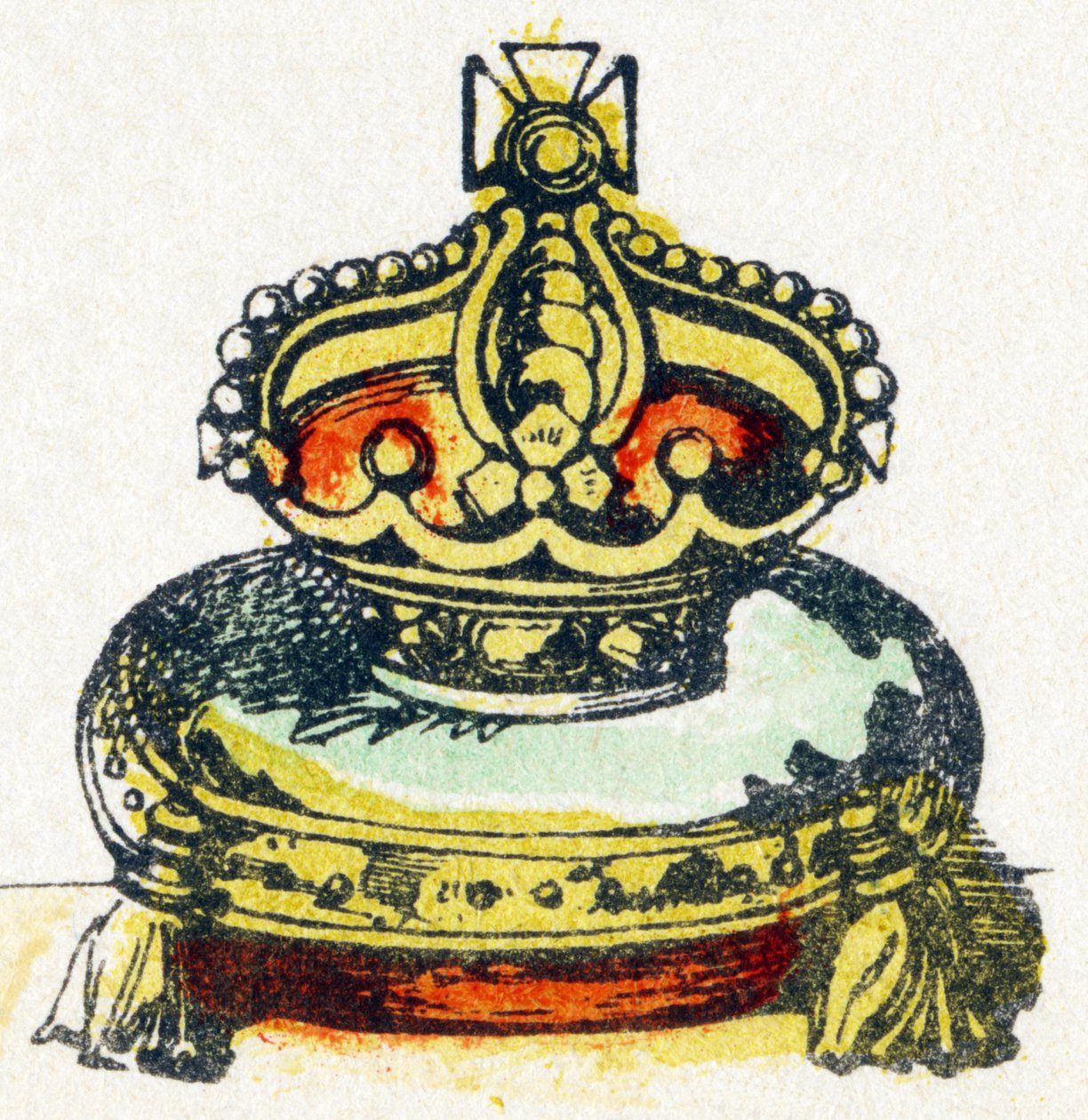 C - Krone - Alfabet - børneunderholdning - Billedepinal, populær serie c.1890 (illustration) af Unbekannt