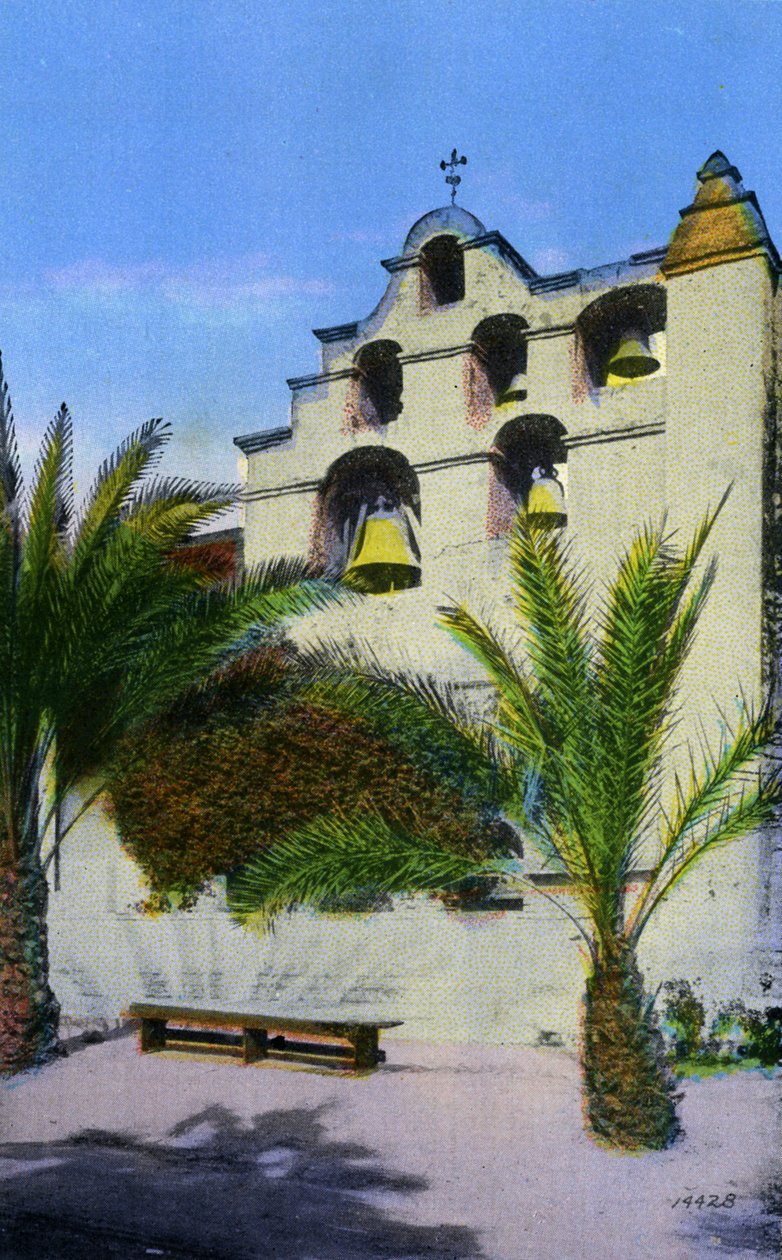 Californien: San Gabriel Mission Bells, San Gabriel af Unbekannter Künstler