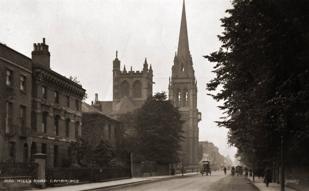 Cambridge - viser Hills Road i begyndelsen af 1900-tallet (postkort0) af Unbekannter Künstler