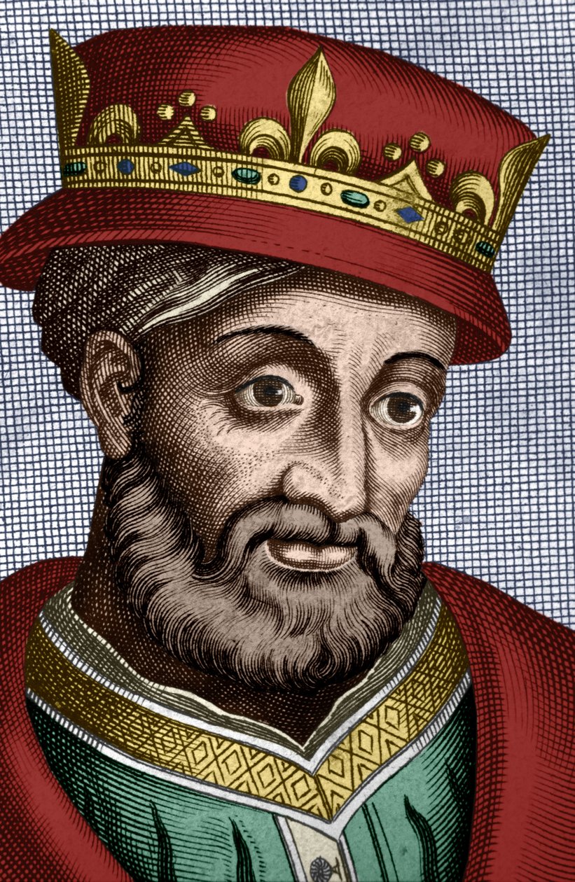 Caribert 1. (521-567) Konge af Paris i 561-567 (merovingisk), søn af Clotaire 1. af Unbekannter Künstler