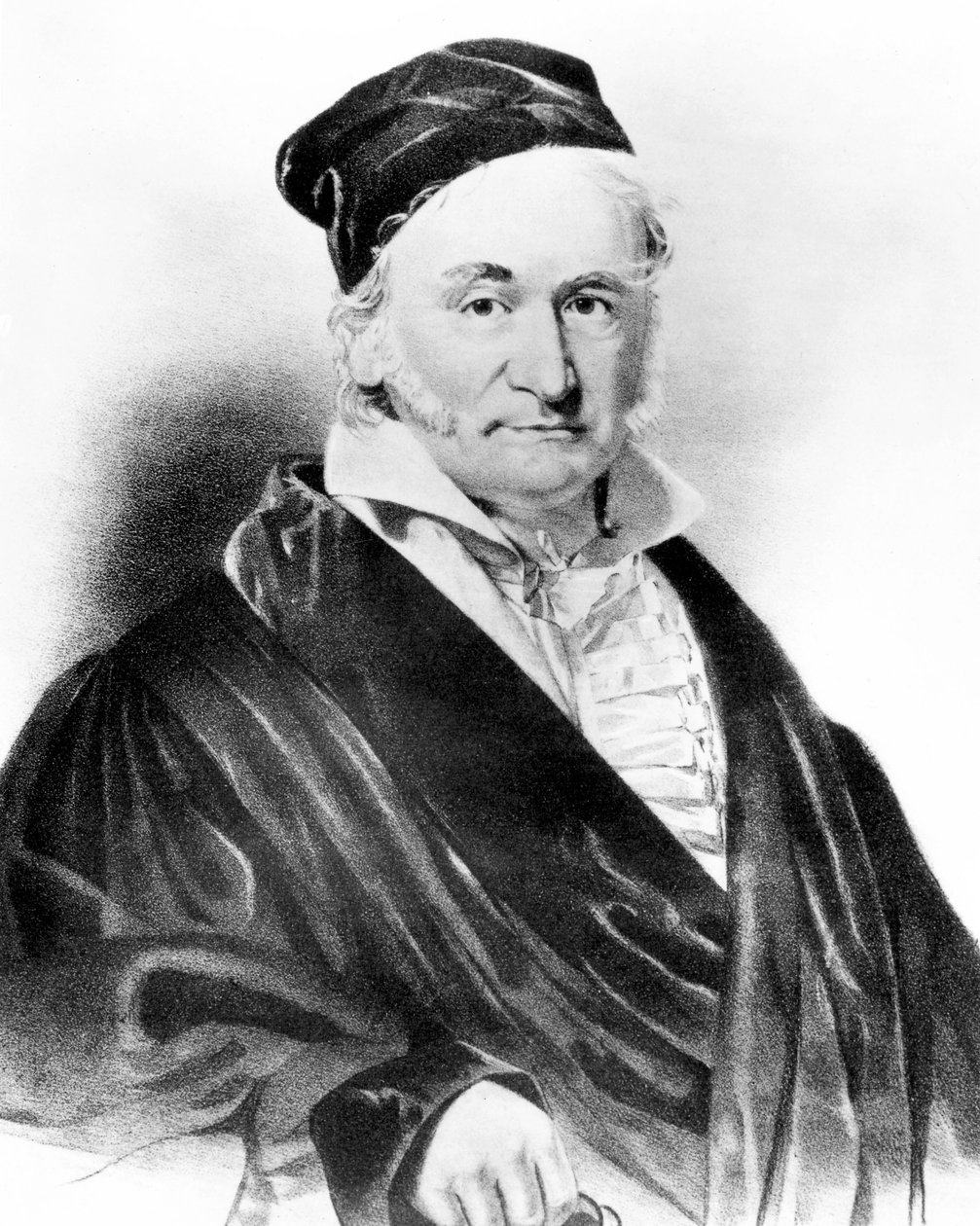 Carl Friedrich Gauss, tysk matematiker, midten af det 19. århundrede af Unbekannt