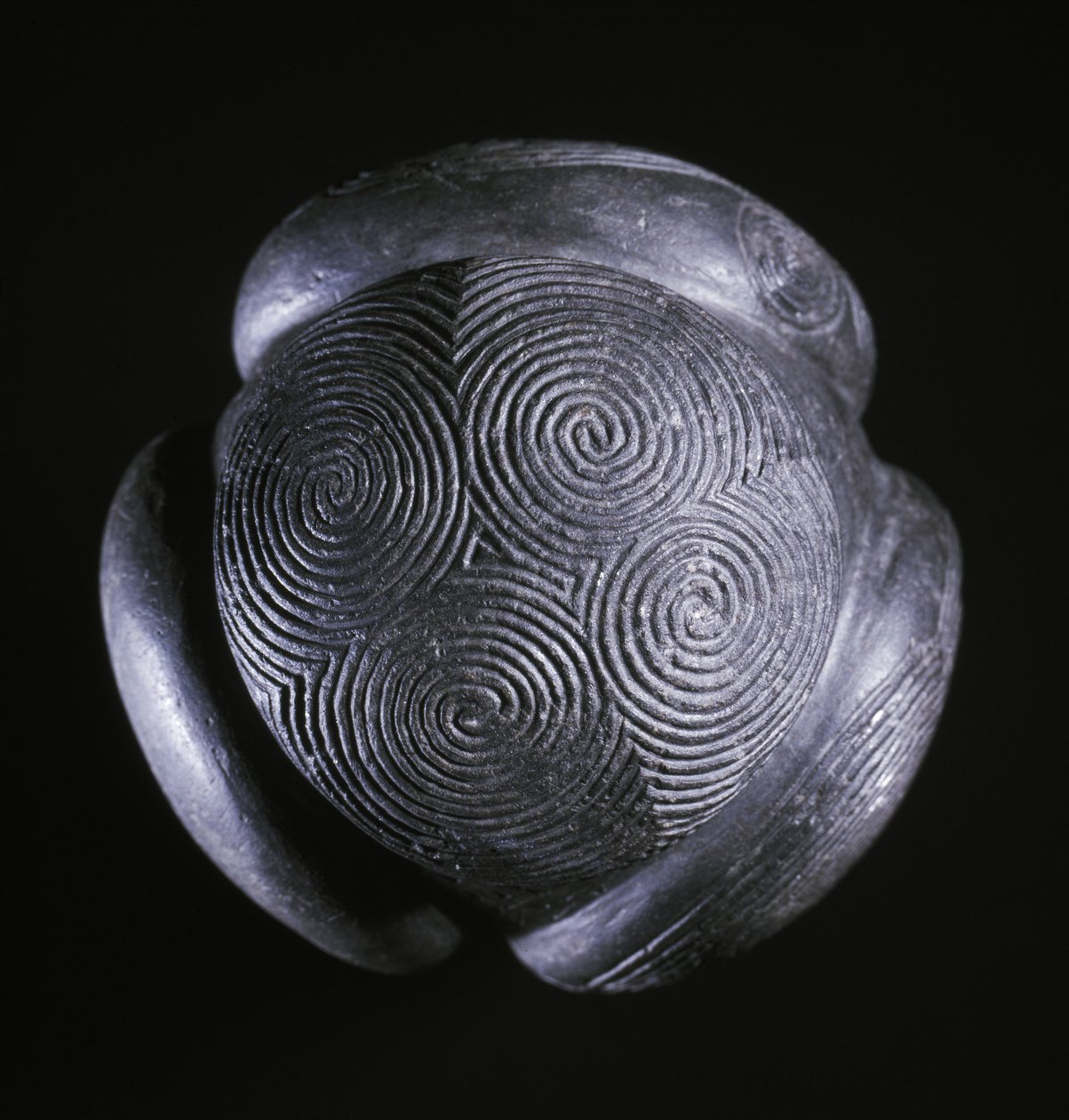 Udskåret kugle fra Glass Hill, Towie, Aberdeenshire, neolitikum, ca. 3000 f.Kr. af Unbekannt
