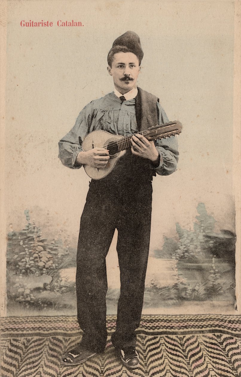 catalansk guitarist, ca. 1910 (postkort) af Unbekannter Künstler