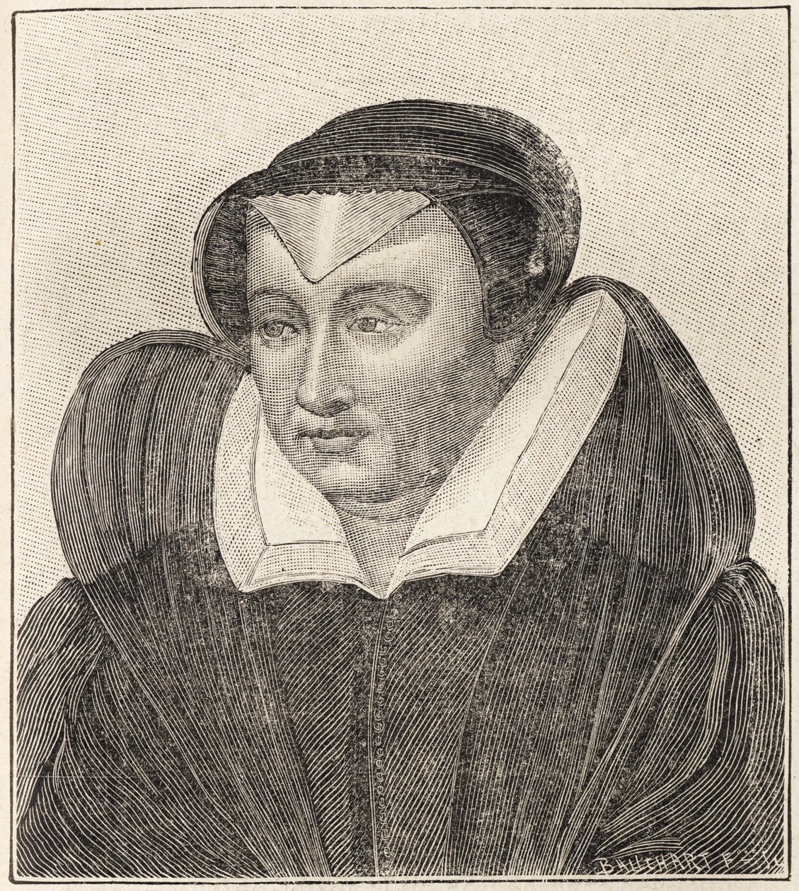 Katarina af Medici (gravering) af Unbekannter Künstler