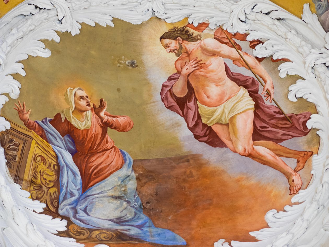 Loftfresko, Habsburgernes mausoleum, Graz, Steiermark, Østrig, Europa (foto) af Unbekannter Künstler