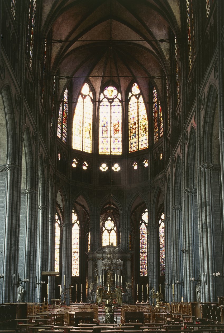 Centralskib i Vor Frue Tournais katedral (foto) af Unbekannter Künstler