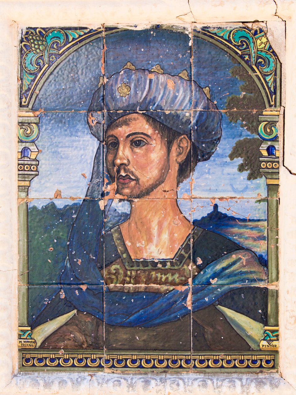 Keramisk flisemaleri på Casa del Rey Moro, den mauriske konges hus, Ronda, Malaga-provinsen, Spanien af Unbekannt