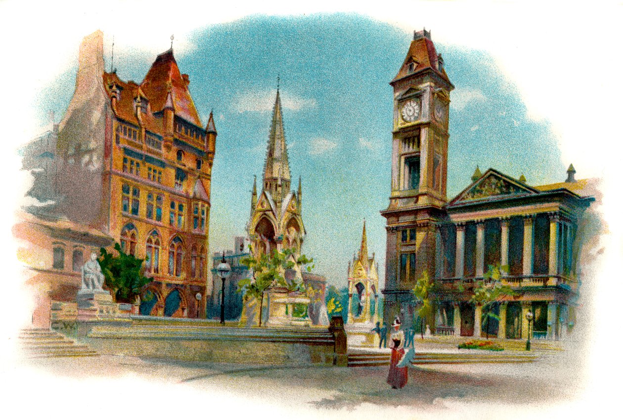Chamberlain Square, Birmingham af Unbekannter Künstler