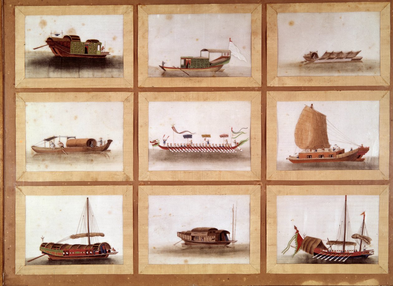 Kinesisk junk af den store Zheng He (Zheng-He eller Cheng Ho) (1371-1433) eller Hajji Mahmud (arabisk navn) kinesisk eunuk og havforsker. af William M. Timlin