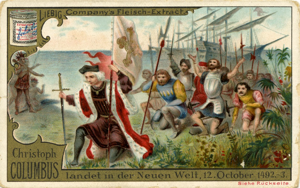Christoffer Columbus ankommer til den nye verden af Unbekannter Künstler