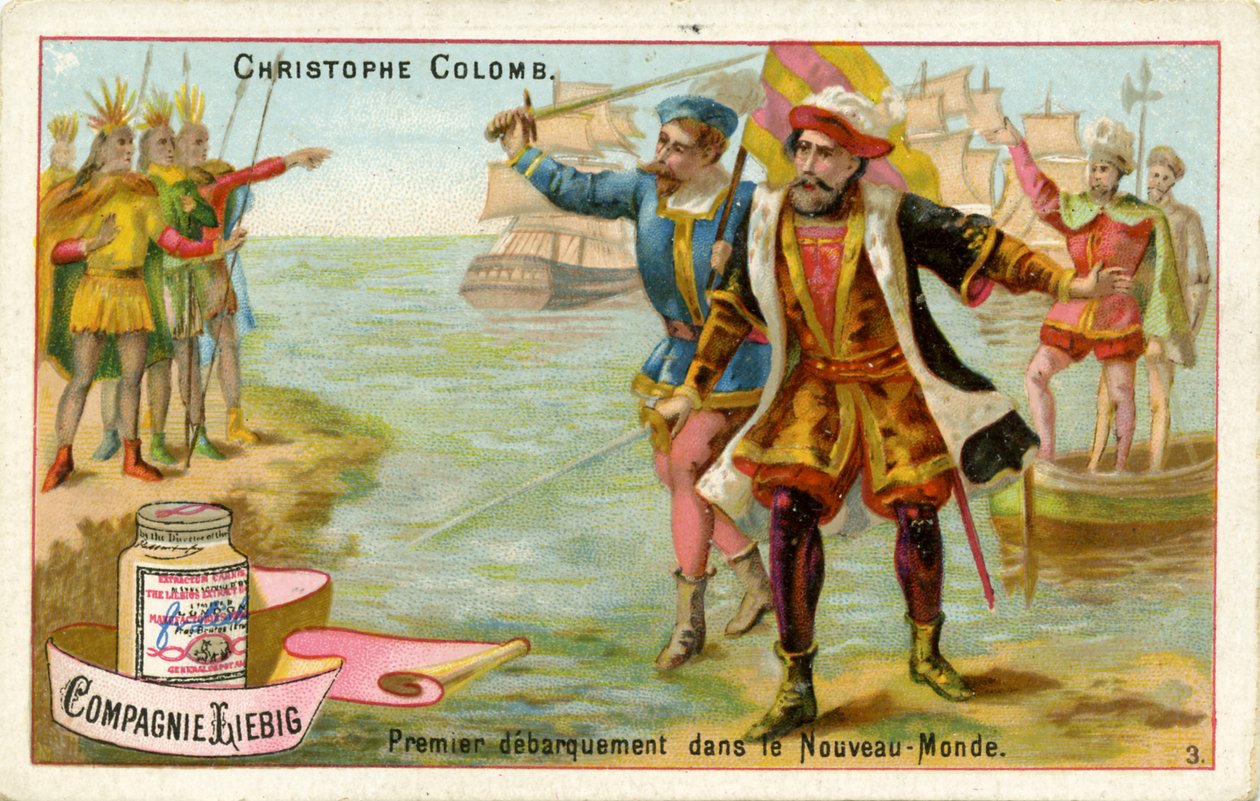 Christoffer Columbus ankommer til den nye verden af Unbekannter Künstler