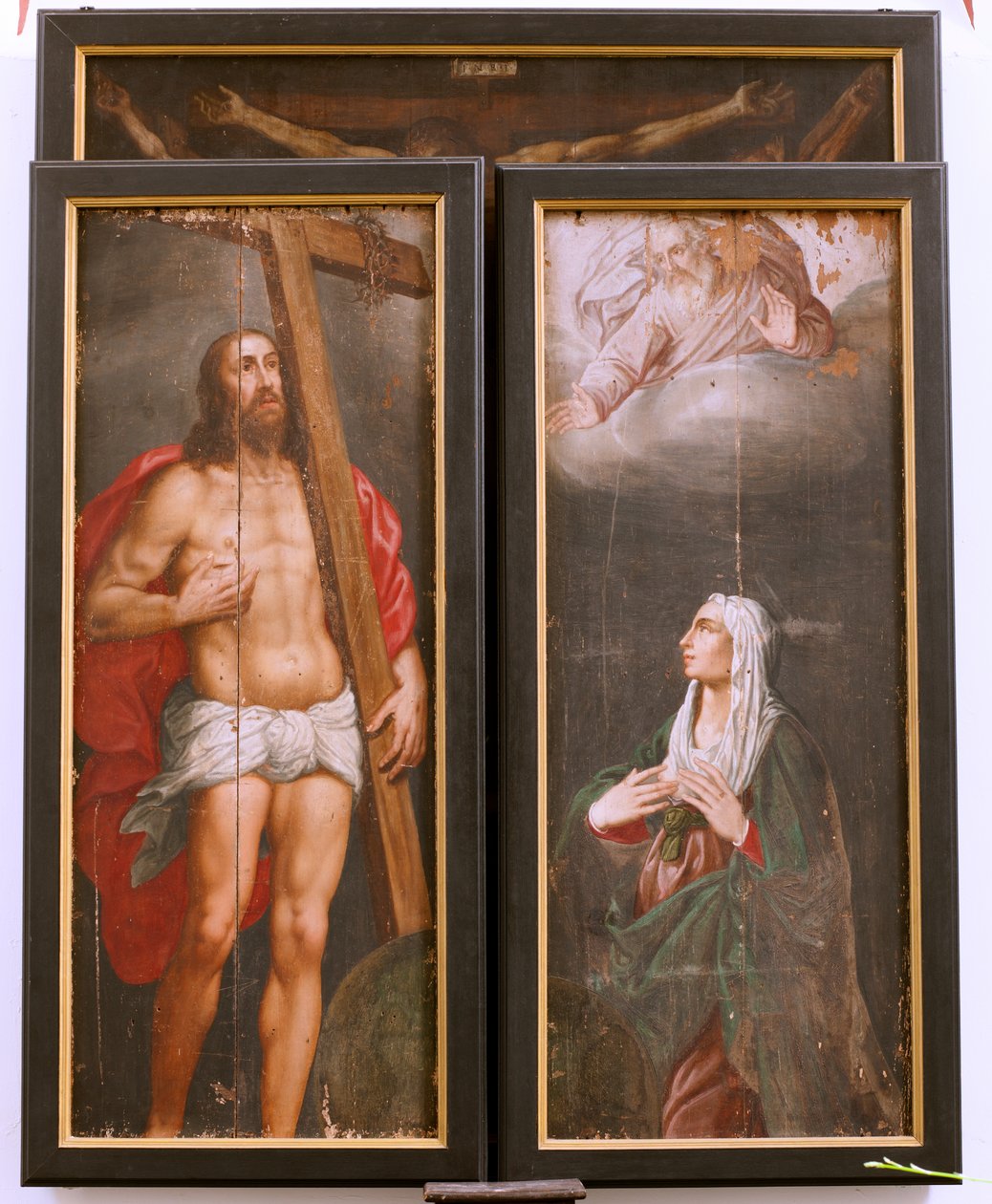 Kirke (Eglise Saint-martin). Indre. Triptykon. Korsfæstelsen. af Unbekannter Künstler