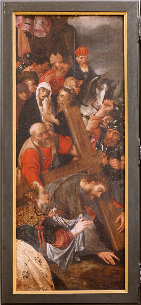 Kirke (Eglise Saint-martin). Indre. Triptykon. Korsfæstelsen. af Unbekannter Künstler