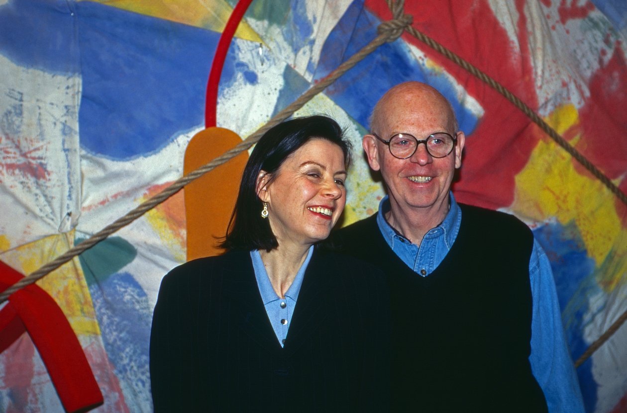 Claes Oldenburg, svensk popartist, med sin kone Coosje van Bruggen i Bonn, Tyskland 1996 af Unbekannter Künstler