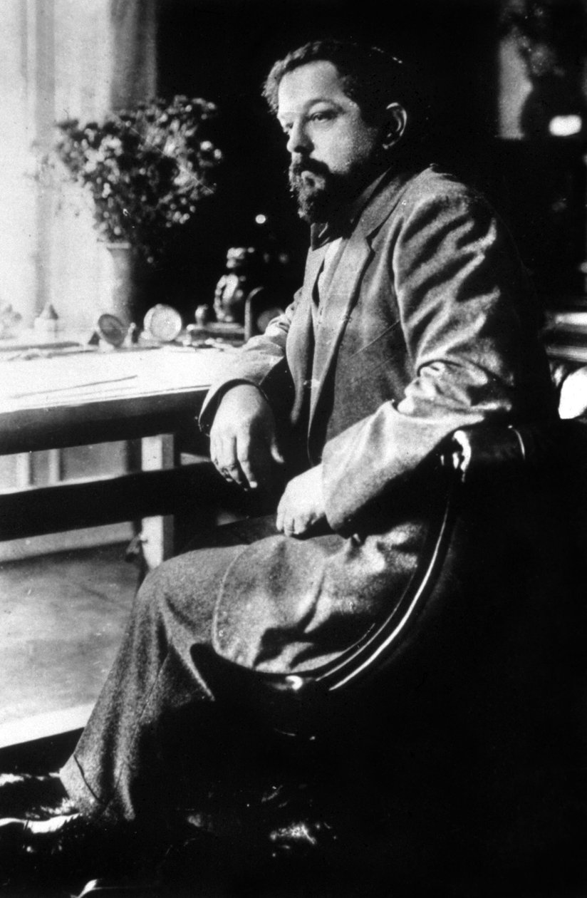 Claude Debussy, fransk komponist, ca. 1905 (s/h foto) af Unbekannter Künstler