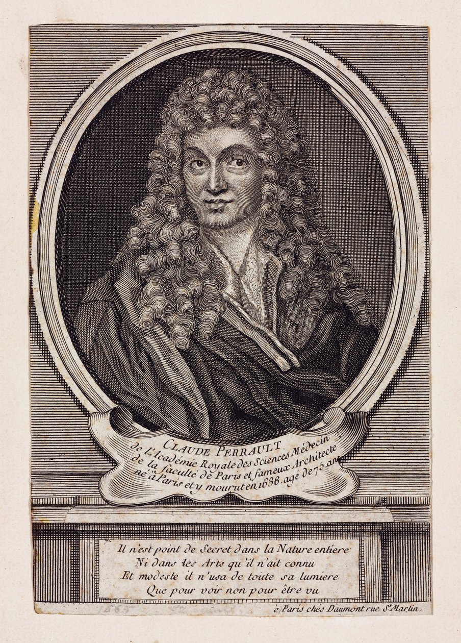 Claude Perrault, fransk arkitekt, videnskabsmand og læge, c 1660