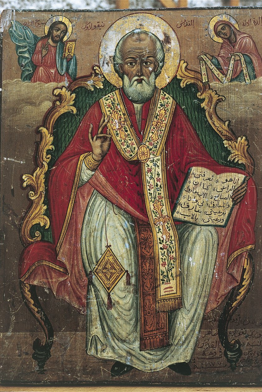 Nærbillede af en helgen af Benjamin Baud