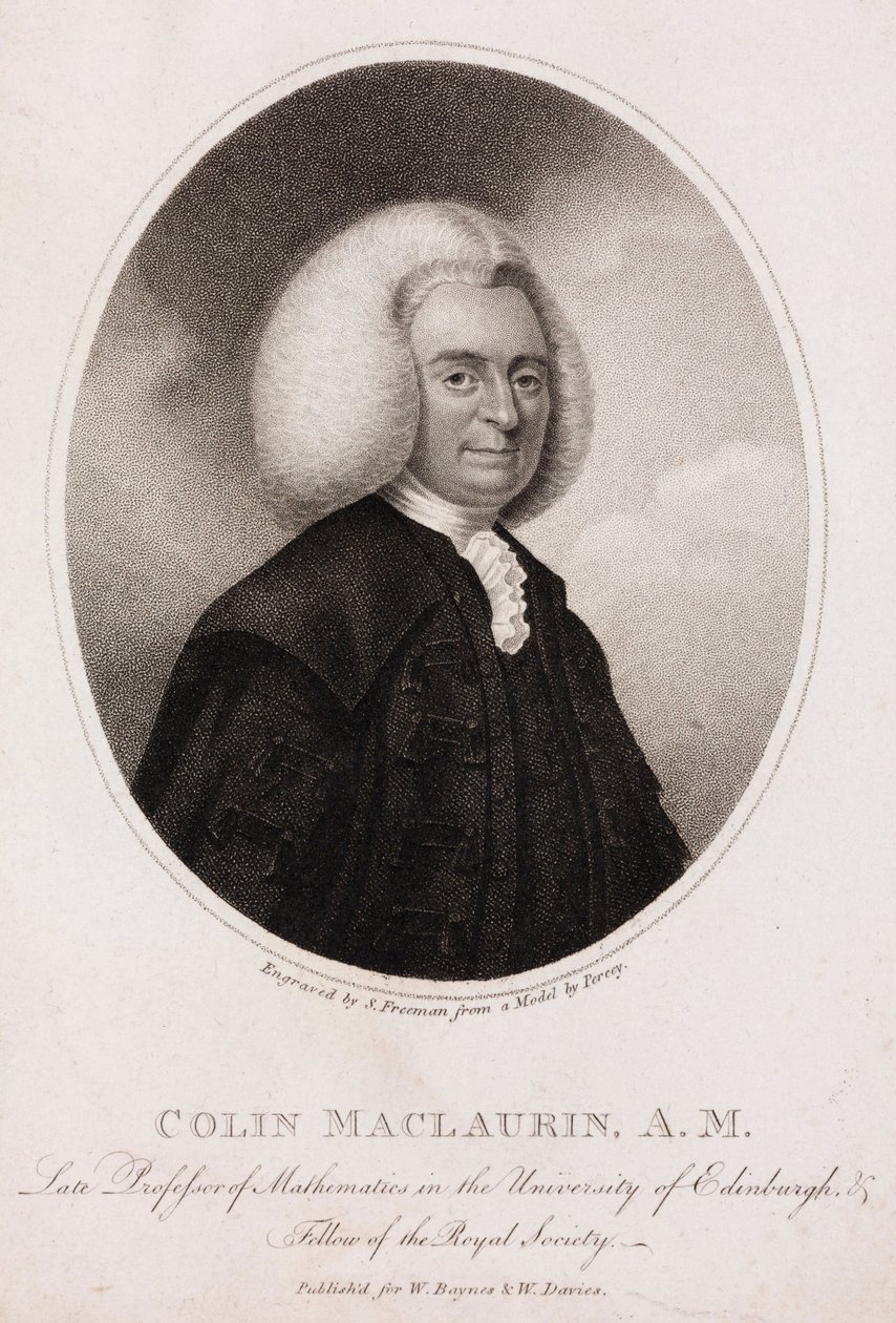 Colin MacLaurin, skotsk matematiker og fysiker, c 1740