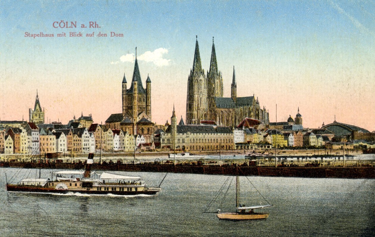 Köln Tyskland tidligt i det 20. århundrede (postkort) af Unbekannter Künstler