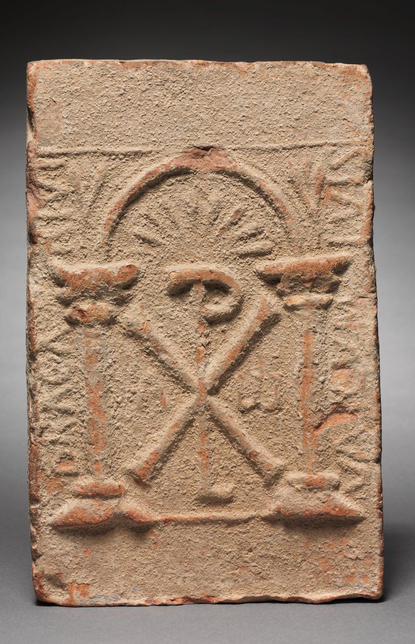 Columbarium gravplade med Kristi monogram, 500-800 af Unbekannt